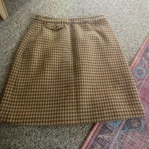 J.Crew houndstooth skirt, size 4 wool cashmere blend